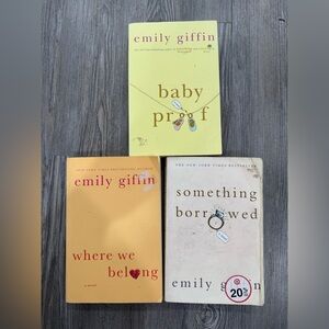 Emily Giffin Paperback Bundle — Yellow, Peach, Cream Covers